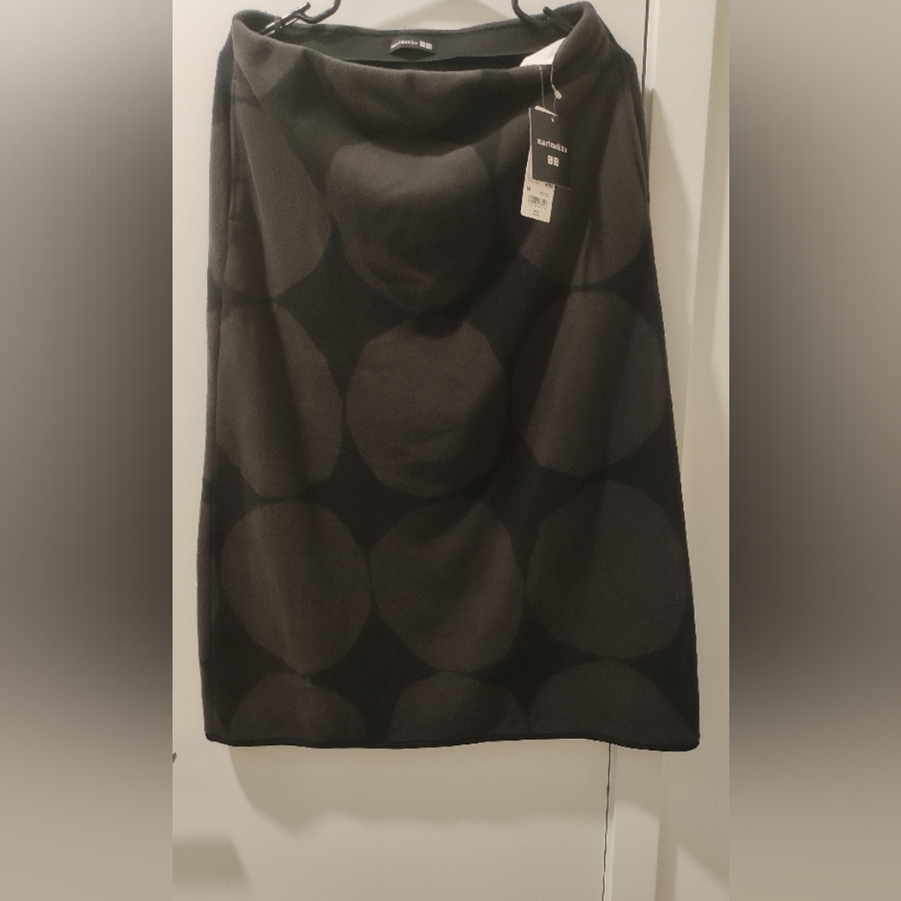 Marimekko Fleece Gray Knee-length A-line Skirt